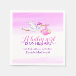 Uma menina está a caminho de guardanapos de cegos