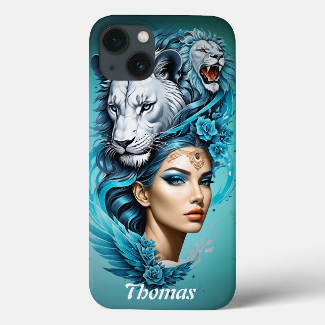 Uma mulher cativante com uma cabeça majestosa de l (Verso)