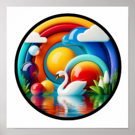 Uma natureza moderna com o tema abstrato poster