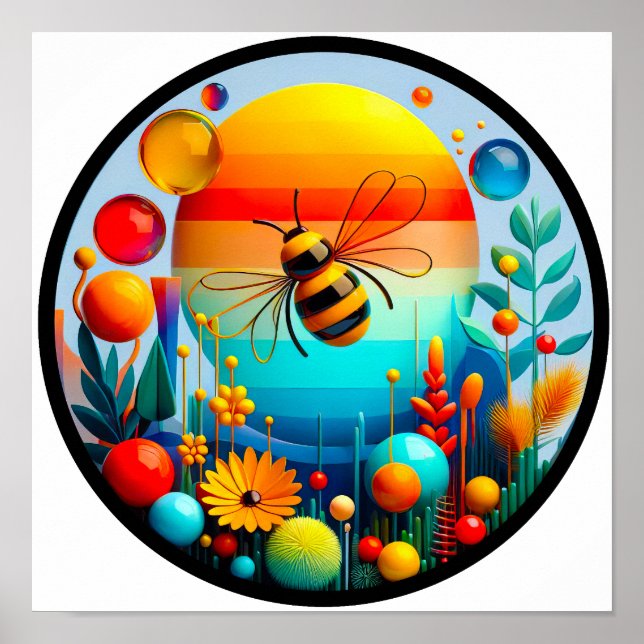 Uma natureza moderna com o tema abstrato poster (Frente)