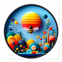 Uma natureza moderna com o tema abstrato poster