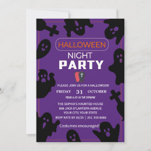 Uma noite assustadora com fantasmas - Convite para