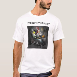 Uma noite de Dia das Bruxas na camiseta Dentista