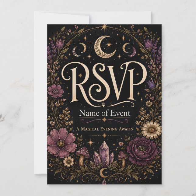 “Uma Noite Mágica Aguarda” RSVP (Frente)
