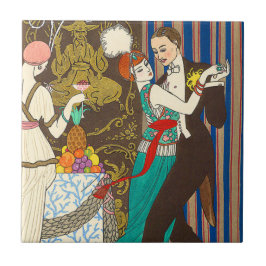 Uma noite no azulejo decadente do art deco de