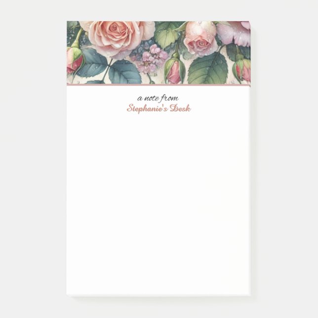 Uma Nota De Roses Personalizadas Bloco De Notas Da (Frente)