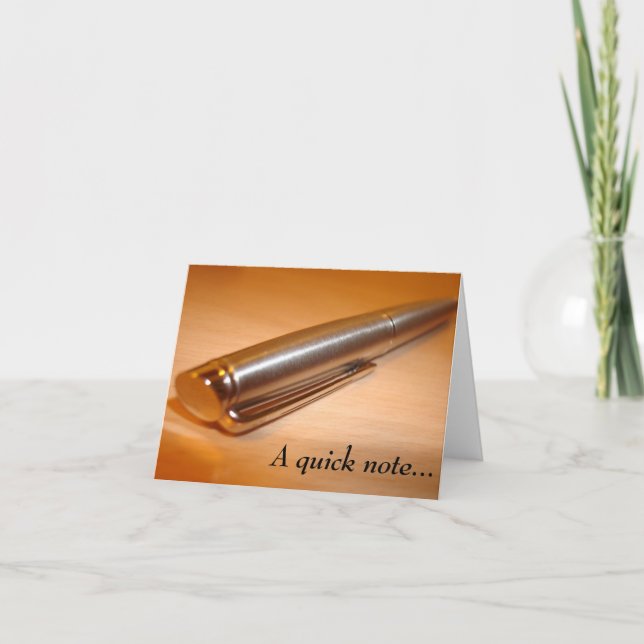 "Uma nota rápida..." Cartão de nota (Frente)