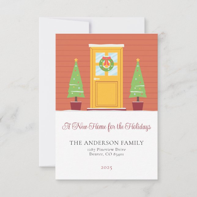 Uma nova casa para o cartão de Natal das Férias (Frente)