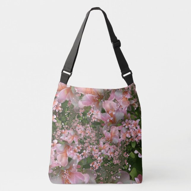 Uma nuvem de Frangipani Rosa, Shoulder Tote Bag (Frente)