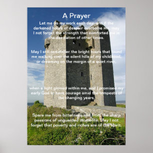 Uma oração em posters de um castelo
