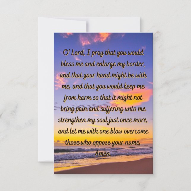 Uma Oração Pela Paz E Força 2 Cartão De Saudação S (Frente)