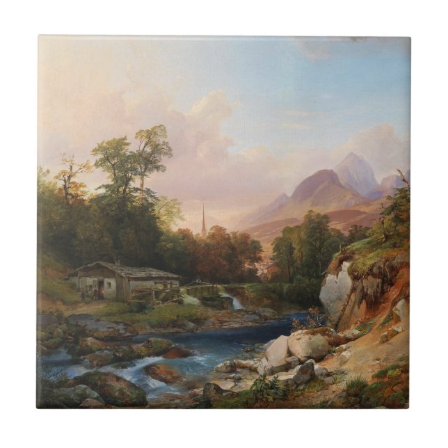 Uma paisagem de montanha com um Smithy (Frente)