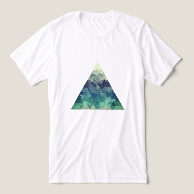 Uma paisagem de montanha triangular geométrica (Design frontal)