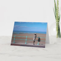 Uma parada na maneira. Cartão de cumprimentos das