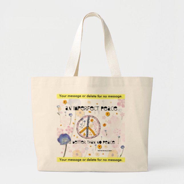 "Uma Paz Imperfeita" - Bolsa de canvas - Personali (Frente)