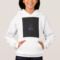 uma pena de pavão roxa e verde no dorso preto