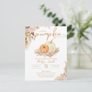 Uma Pequena Abóbora Está A Caminho Do Convite Boho