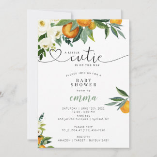 Uma Pequena Cutie Está A Caminho Do Convite