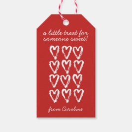 Uma pequena etiqueta de presente para o dia dos na