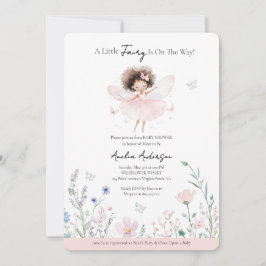 Uma Pequena Fada está no Caminho do Convite à Flor