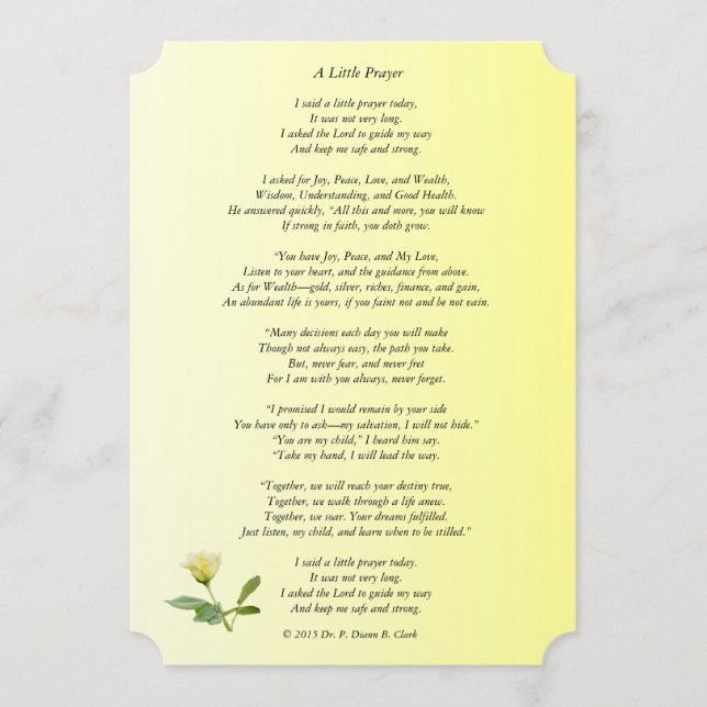 "Uma pequena oração" Matte Rosa (Frente)