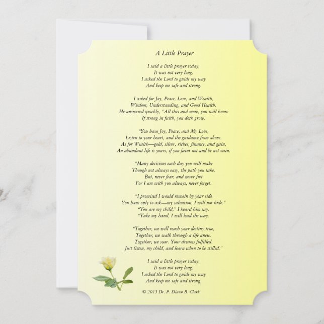 "Uma pequena oração" Matte Rosa (Frente)