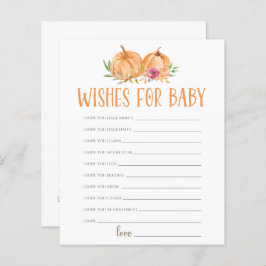 Uma Pequena Pumpkin Floral Watercolor Deseja Bebê