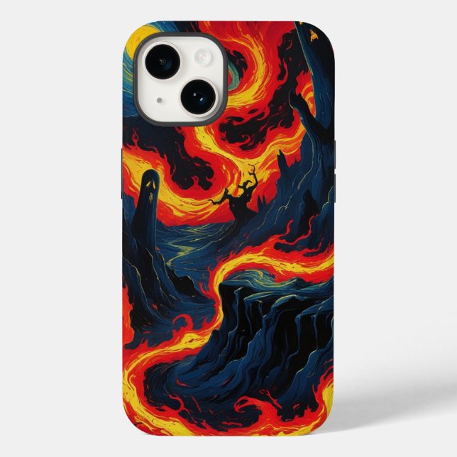 Uma pintura a óleo representando um surreal e torc (Verso)