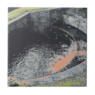 Uma piscina alaranjada em Welshpool