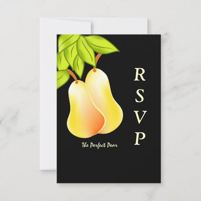 Uma placa RSVP de Casamento outono "Par perfeito" (Frente)