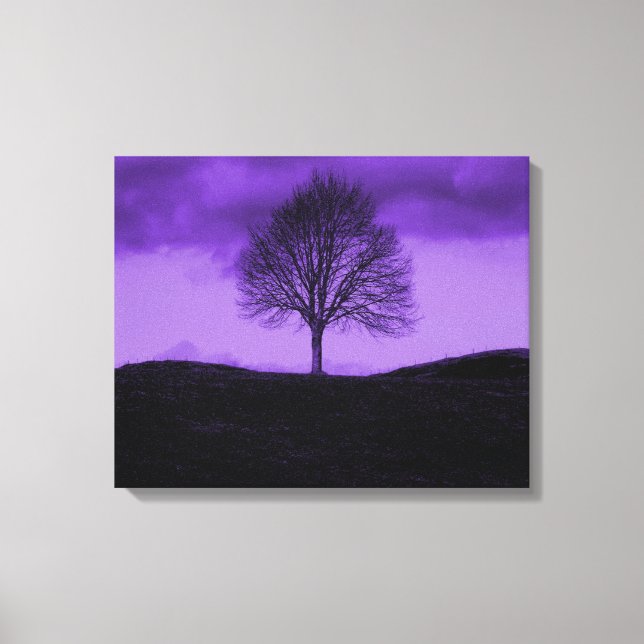 Uma Pop de Árvore Solitária Arte Puro Canvas Paisa (Frente)