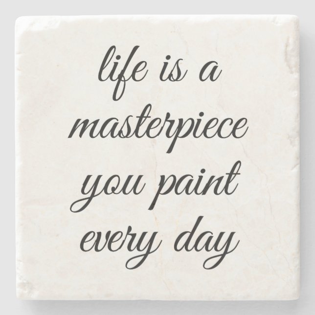 Uma Porta copos de pedra de mármore (Frente)