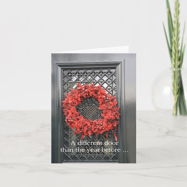 Uma porta diferente - Novo cartão de feriado de en (Frente)