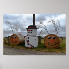 Uma Poster de Natal de fazenda