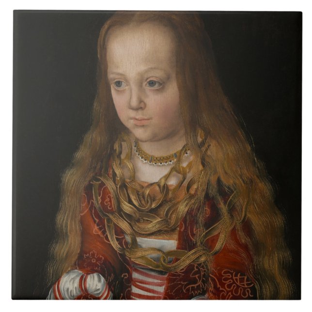 Uma princesa de Saxony, c.1517 (óleo no painel) (Frente)