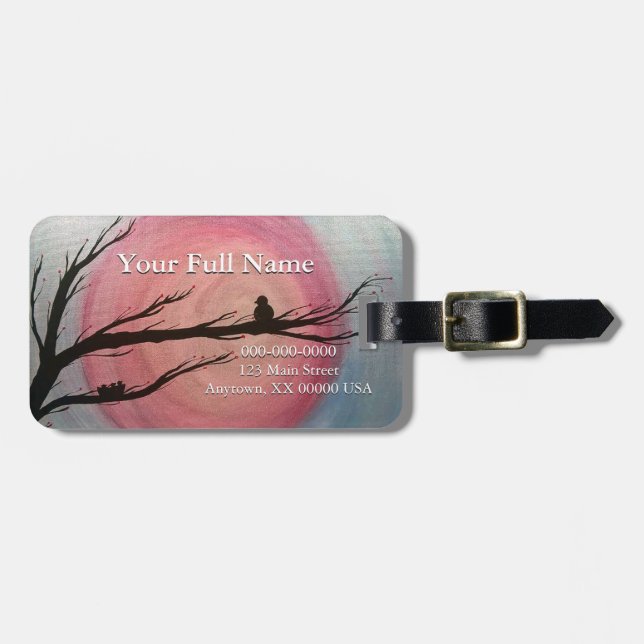 Uma pulseira de mãe etiqueta de bagagem personaliz (Frente Horizontal)