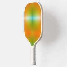 Uma raquete de pickleball com um design vibrante e