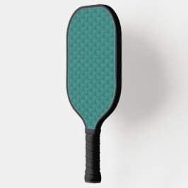 Uma raquete de pickleball com um padrão hexagonal 