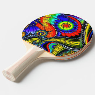 Uma Raquete de Ping Pong Decorada