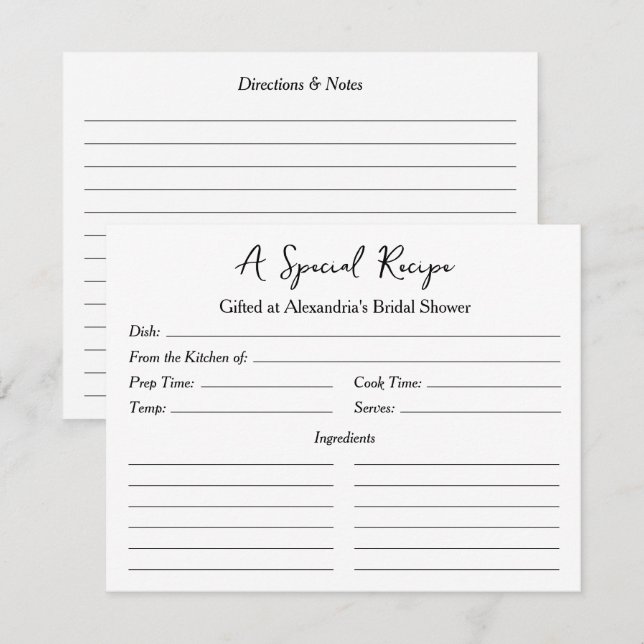 Uma receita especial para a placa docente do Chá d (Frente/Verso)