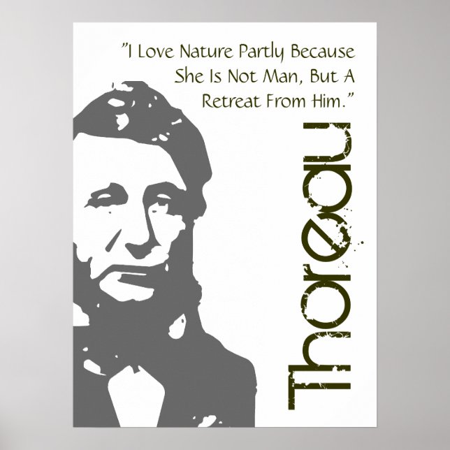 Uma retração do Poster de Man Thoreau (Frente)