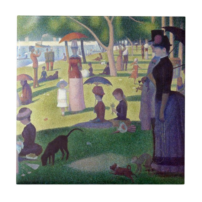 Uma tarde de domingo em La Grande Jatte por Seurat (Frente)