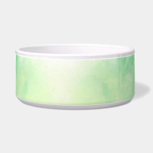 Uma tigela branca com uma aguarela verde pastel