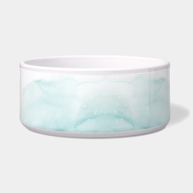 Uma tigela de cerâmica com uma aguarela aqua paste (Frente)