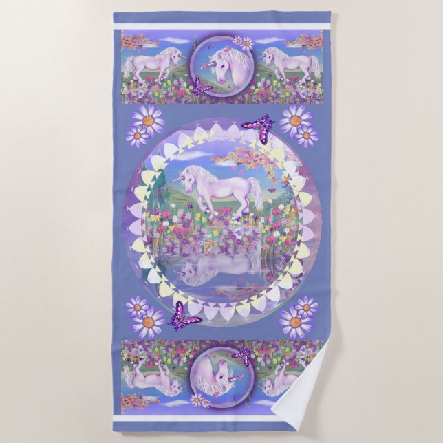 Uma Toalha de Praia do Paraíso Roxo (Frente)