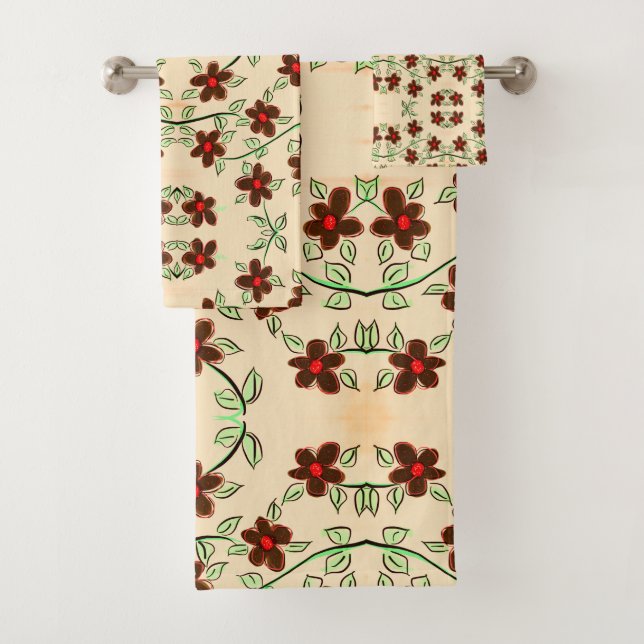 Uma Toalha Florificada Colada Em Castanho De Choco (Insitu)