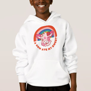 Uma vaca comeu meu doce slogan