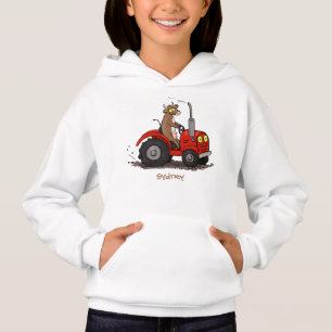 Uma vaca feliz e bonita dirigindo um desenho de tr