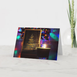 Uma Vela De Natal. Cartão de Natal
