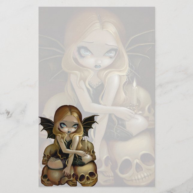 "Uma vela" nos artigos de papelaria escuros (Frente)